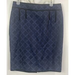 Ann Taylor Pencil Skirt - Women's Size 10 - Blue/Black